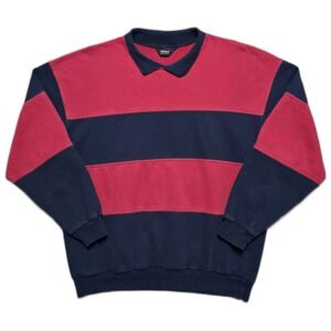 Vintage St Michael Rugby Shirt Mens L 42-43 Preppy Striped Made In UK